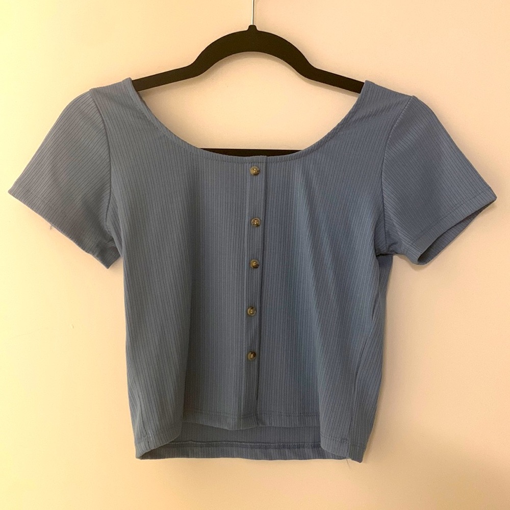 Cute blue top from Korea! (Size S)
